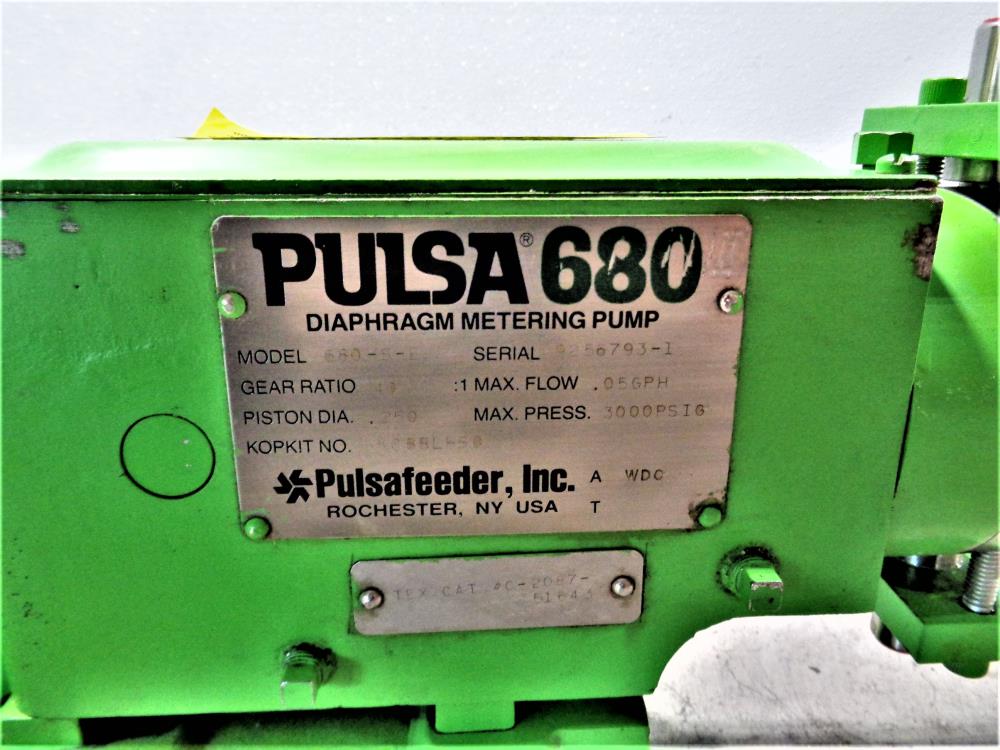Pulsafeeder Pulsa 680 Diaphragm Metering Pump 680-S-E
